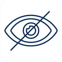 Hide and eye icon concept vector