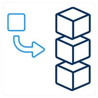 Add Stack and data icon concept vector