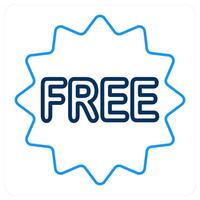 Free and free item icon concept vector