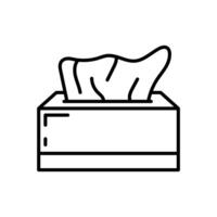 Pulling Paper Tissue Outline Icon, illustration vector