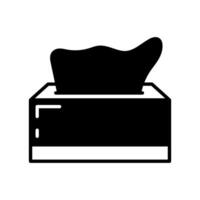 Pulling Paper Tissue Glyph Icon, illustration vector
