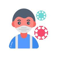 Infection Control Flat Icons, illustration vector
