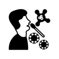 Testing Germs Sample Glyph Icon, illustration vector