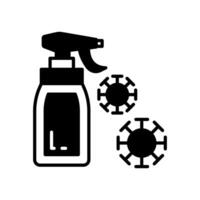 A black and white spray bottle with a spray nozzle vector