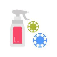 A spray bottle with a virus on it vector