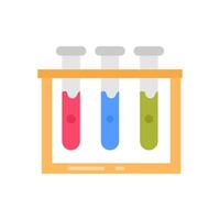 A test tube with three different colored liquids vector