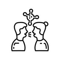 Two people are talking to each other in a line vector