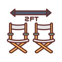 Two chairs with arrows pointing to the tfs vector