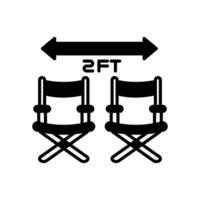 Two chairs with arrows pointing to the direction of tfs vector