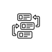 A black and white icon of a computer screen with a computer mouse vector