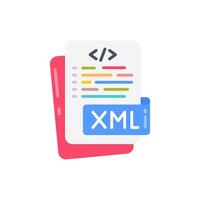 Xml file icon vector