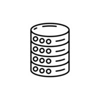 SQL Outline Icon, illustration vector