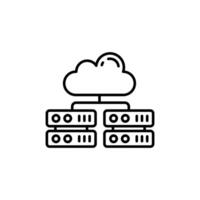 Big Data Outline Icon, illustration vector