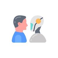 Machine Learning Flat Icons, illustration vector