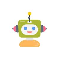 Artificial Intelligence Flat Icons, illustration vector