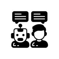 Natural Language Processing Glyph Icon, illustration vector