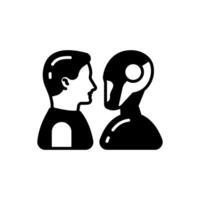 Machine Learning Glyph Icon, illustration vector