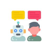 Natural Language Processing Flat Icons, illustration vector