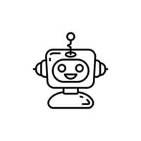 Artificial Intelligence Outline Icon, illustration vector