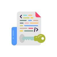 Cryptography Flat Icons, illustration vector