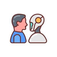 Machine Learning Filled Icons , illustration vector