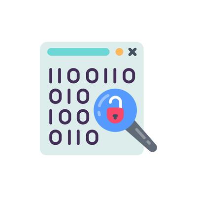 Vulnerability assessment Flat Icons, illustration
