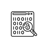 Vulnerability assessment Outline Icon, illustration vector