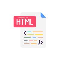 Html file icon vector