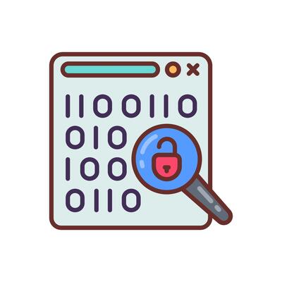 Vulnerability assessment Filled Icons , illustration