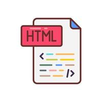 Html file icon vector