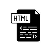 Html file icon illustration vector