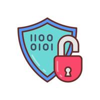 Decryption Filled Icons , illustration vector