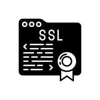 Secure Sockets Layer Glyph Icon, illustration vector