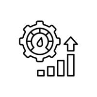 Performance optimization Outline Icon, illustration vector