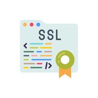 Secure Sockets Layer Flat Icons, illustration vector