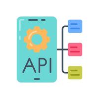 API design Flat Icons, illustration vector