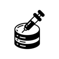 SQL injection Glyph Icon, illustration vector