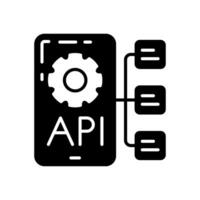 API design Glyph Icon, illustration vector