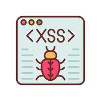 Cross site scripting Filled Icons , illustration vector