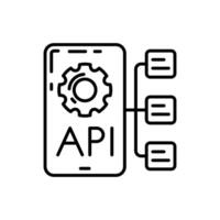 API design Outline Icon, illustration vector