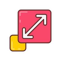 Scalability Filled Icons , illustration vector