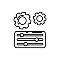 Configuration management Outline Icon, illustration vector