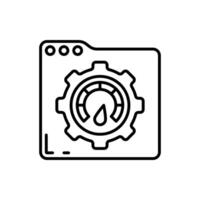 Load testing Outline Icon, illustration vector