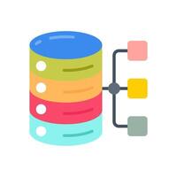 Database design Flat Icons, illustration vector
