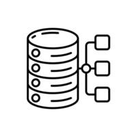 Database design Outline Icon, illustration vector