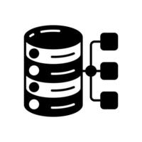 Database design Glyph Icon, illustration vector