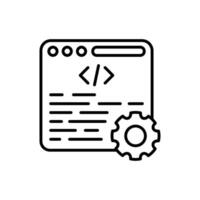 Web development Outline Icon, illustration vector