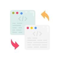 Code refactoring Flat Icons, illustration vector
