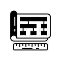 Software architecture Glyph Icon, illustration vector