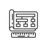 Software architecture Outline Icon, illustration vector